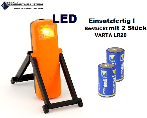 Berndt Gefahrgutausrüstung  LED-Warnblinkleuchte mit Batterien