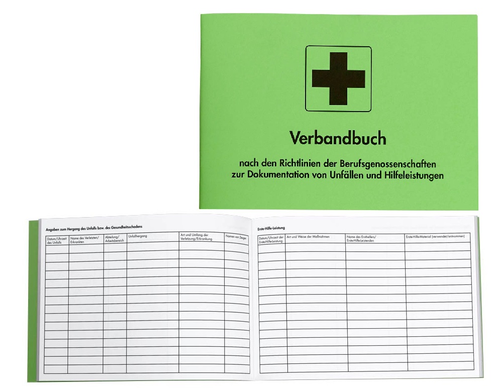 Verbandbuch DIN A 5 Verbandsbuch BGV A5 §16, € 3,50